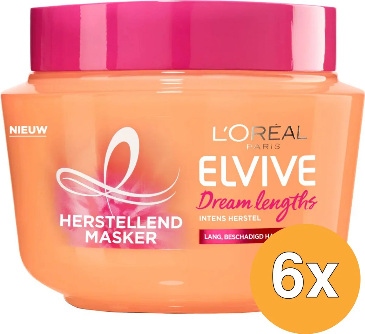 6x L'Oréal Elvive Dream Lengths Haarmasker 300 ml