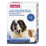Beaphar Milquestra Ontworming Tabletten Hond 5 - 75 kg 4 tabletten