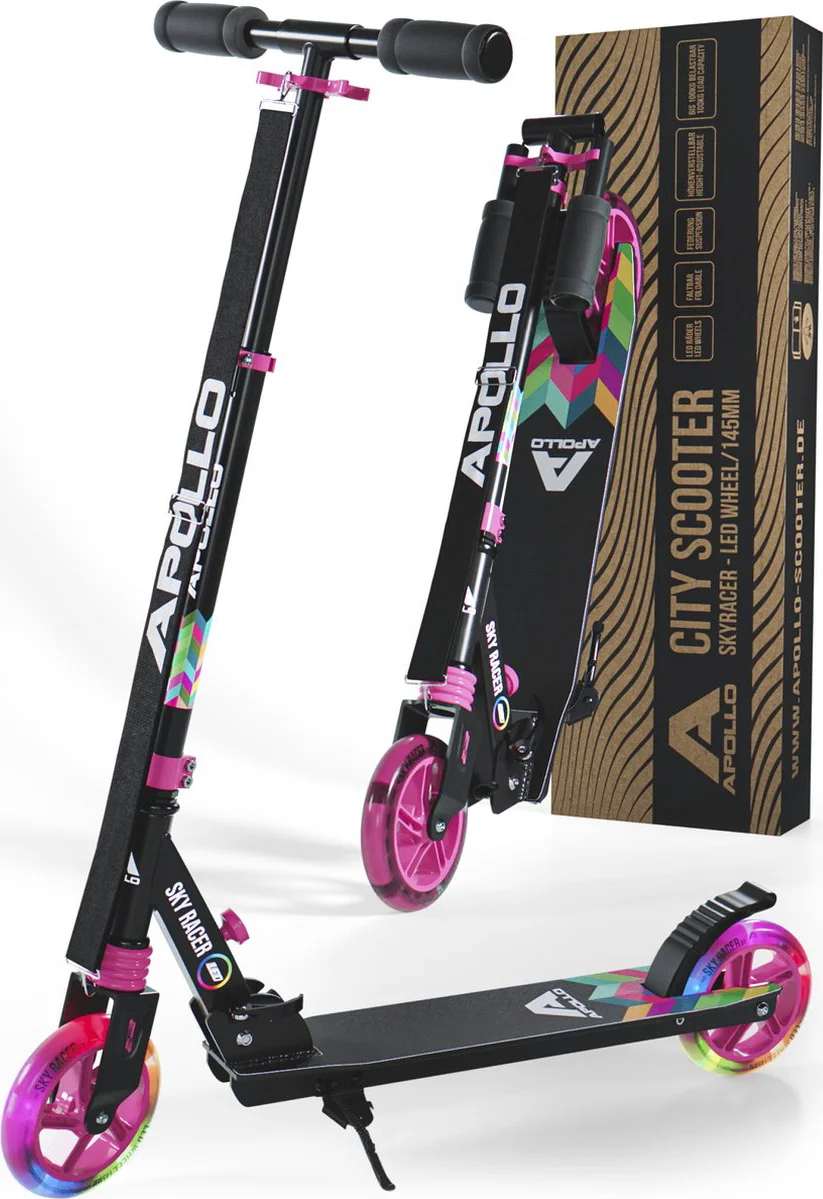 Apollo LED-stadscooter met vering Scooter Skyracer