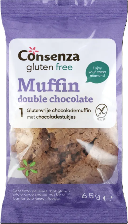 Consenza Glutenvrij Double Chocolate Muffin 65GR