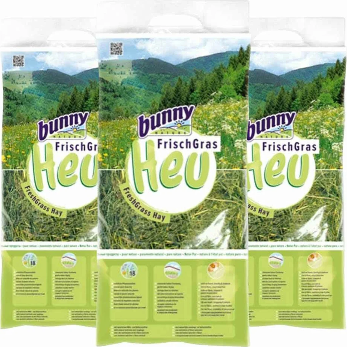 3x Bunny Nature Vers Gras Hooi 3 kg