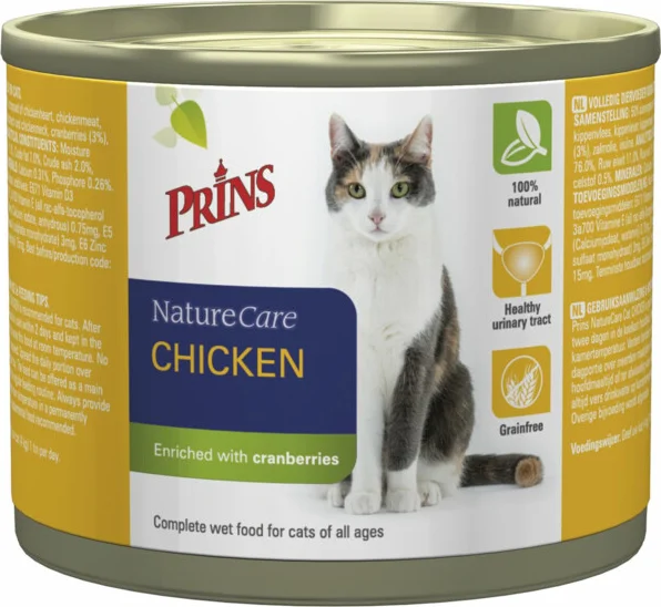 Prins NatureCare Kattenvoer Nat Kip 200 gr