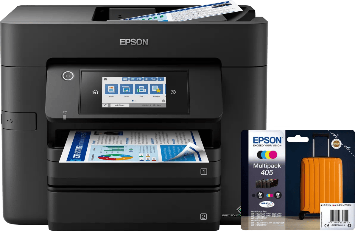Epson WorkForce WF-4830DTWF + 1 set extra cartridges