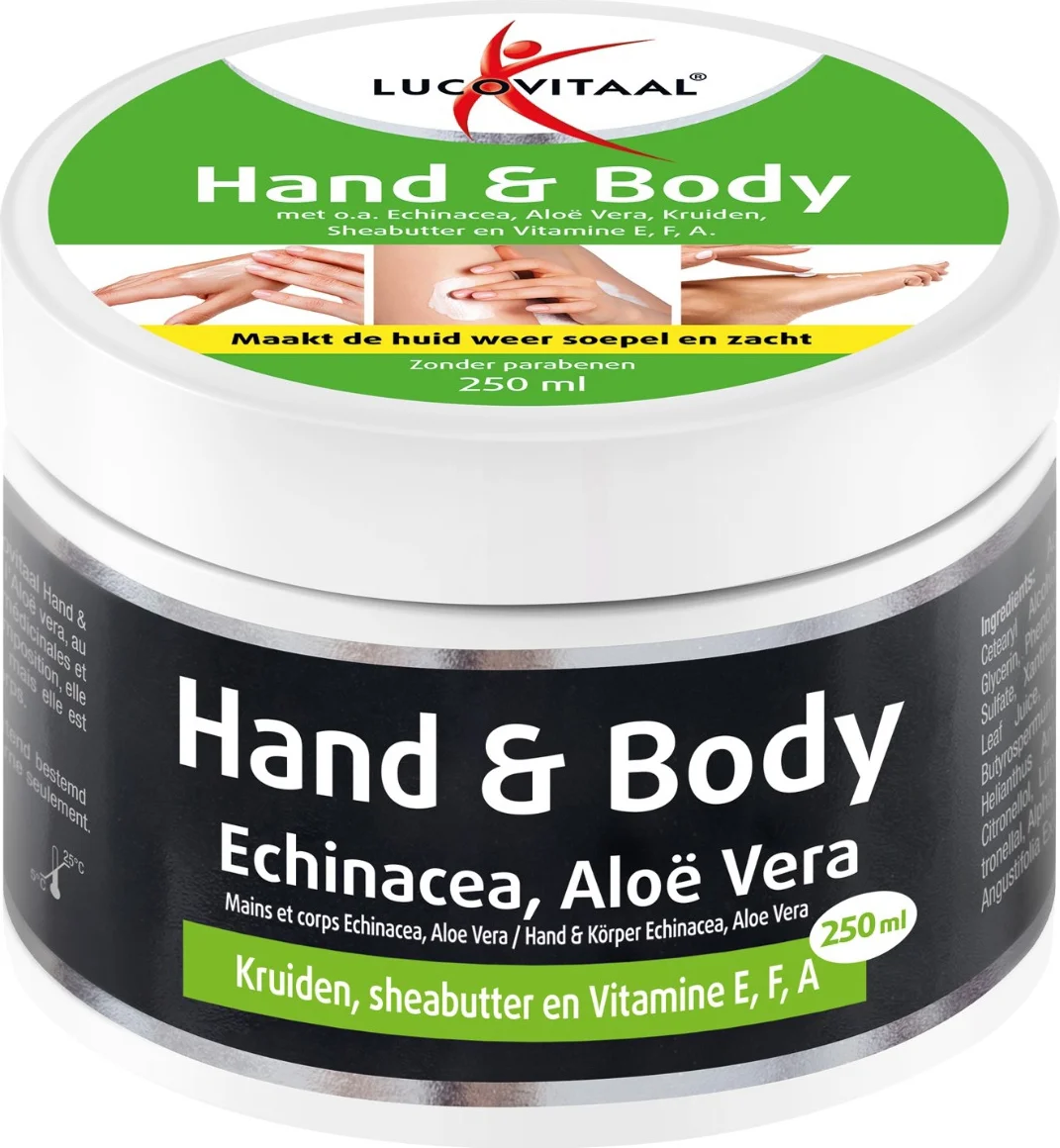Lucovitaal Hand en Body Crème Echinacea & Aloë Vera 250 ml