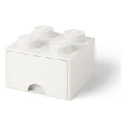 LEGO Opbergsteen met 4 noppen en 1 lade - wit