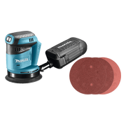 Makita DBO180ZJ (zonder accu) + Bosch Schuurschijf 125 mm K80, K120, K240 (25x)