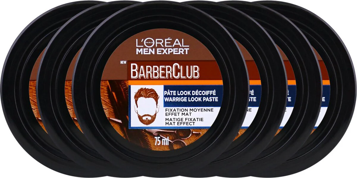 6x L'Oréal Men Expert BarberClub Styling Paste 75 ml