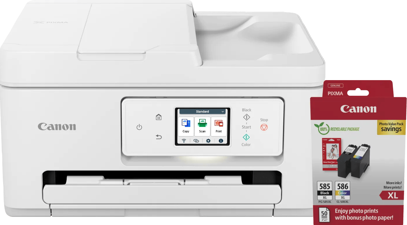 Canon PIXMA TS7750i + 1 set extra XL cartridges + fotopapier