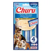 12x Inaba Hondensnack Churu Puree Dog Fish Tuna 4 x 14 gr