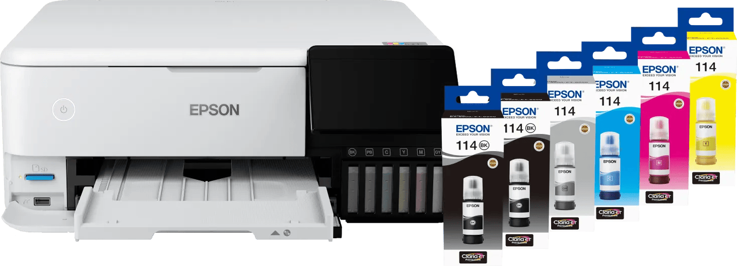 Epson EcoTank ET-8500 + 1 set extra inktflesjes