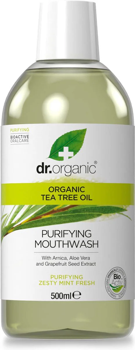 Dr Organic Tea Tree Oil Purifying Mouth Wash 500ML