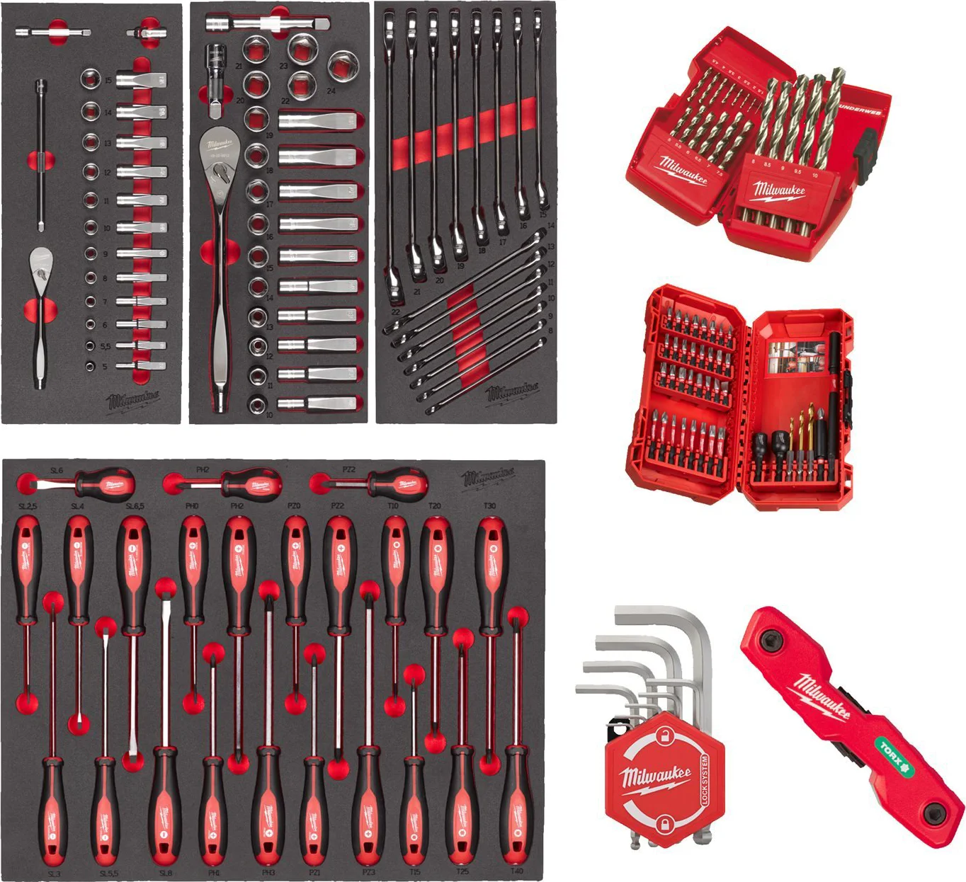 Milwaukee TOOLGUARD™ Master foam inlay universeel 170-delig - 4932499473