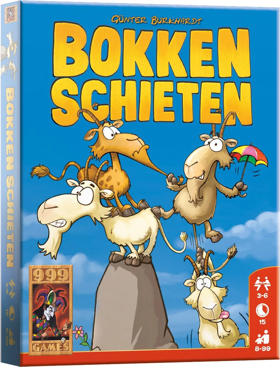 999 Games - Bokken Schieten - Kaartspel - Hét Tactische Slagenspel Vol Geitenstreken - Gezelschapsspel - Klein cadeautje - spelregels in NL, EN en FR