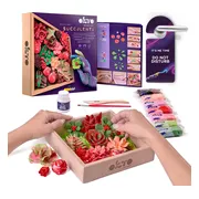 Okto 3D kunstwerk - Sensory Art - Wood&craft creative set - succulents - Klei artist