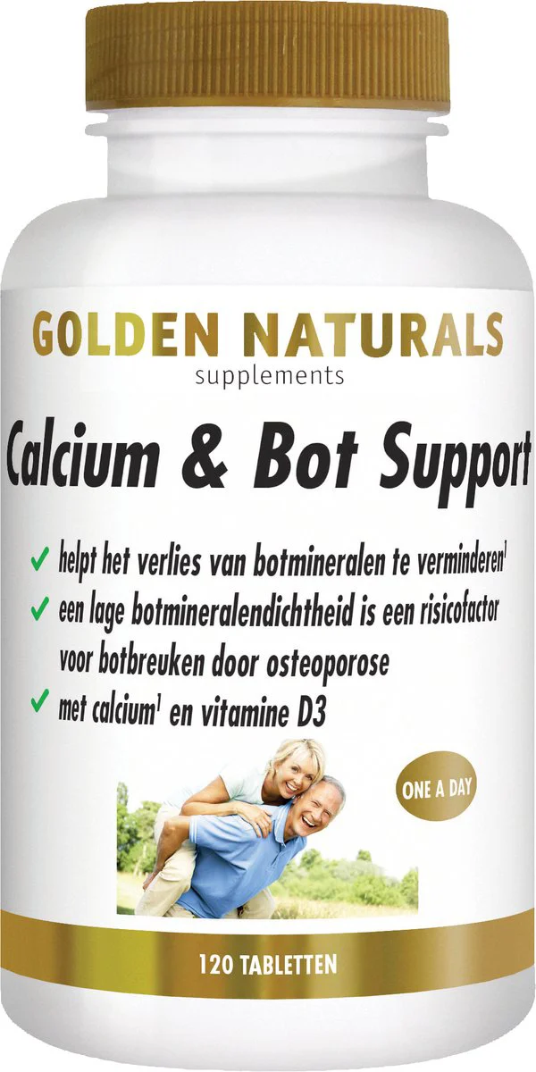Golden Naturals Calcium & Bot Support Vegan 120 tabletten