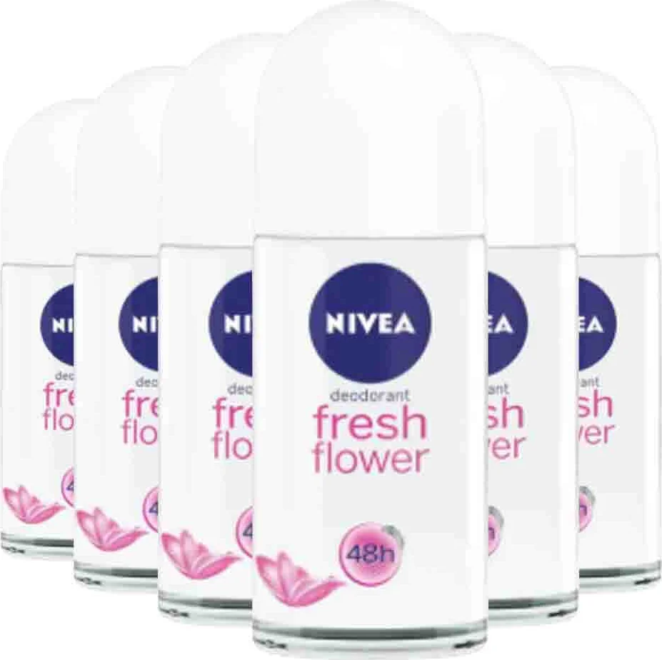 6x NIVEA Deodorant Roller Fresh Flower 50 ml