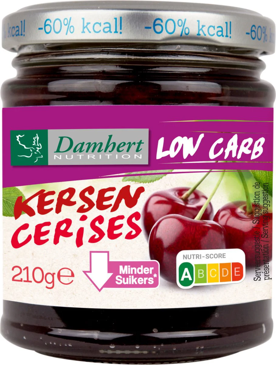 Damhert Low Carb Confituur kersen 210GR