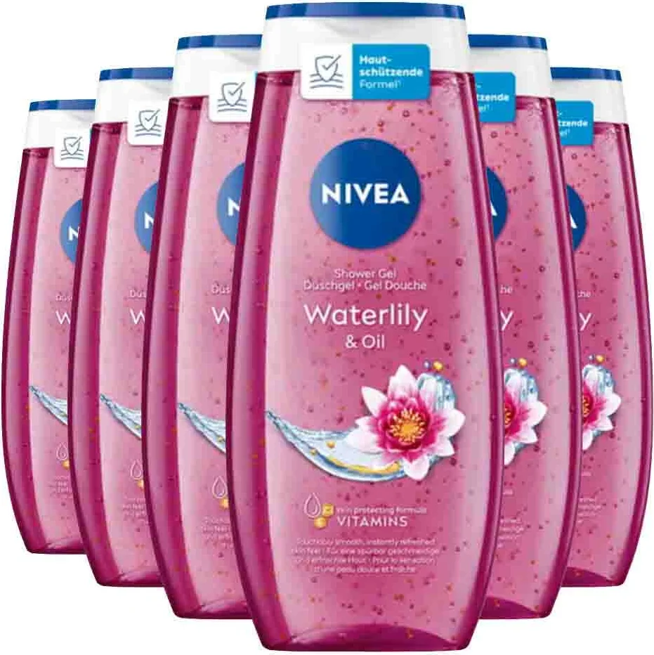 6x NIVEA Douchegel Waterlily & Oil 250 ml