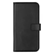 Selencia Hoesje - Geschikt voor Samsung Galaxy S20 - Echt Lederen Bookcase - Zwart