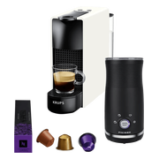Krups Nespresso Essenza Mini XN1101 Wit + Pierre Melkopschuimer