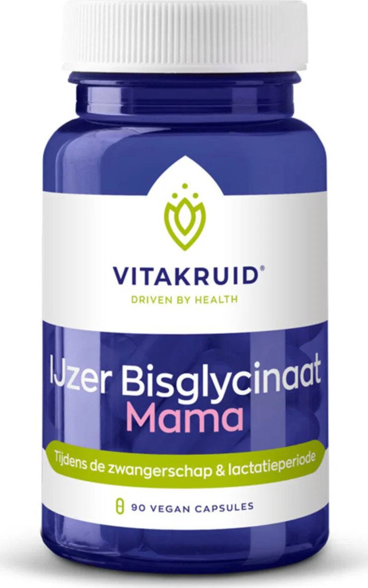 Vitakruid IJzer Bisglycinaat Mama Capsules 90VCP