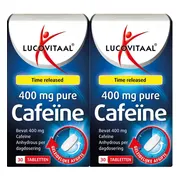 2x Lucovitaal Pure Cafeïne 400 mg 30 tabletten