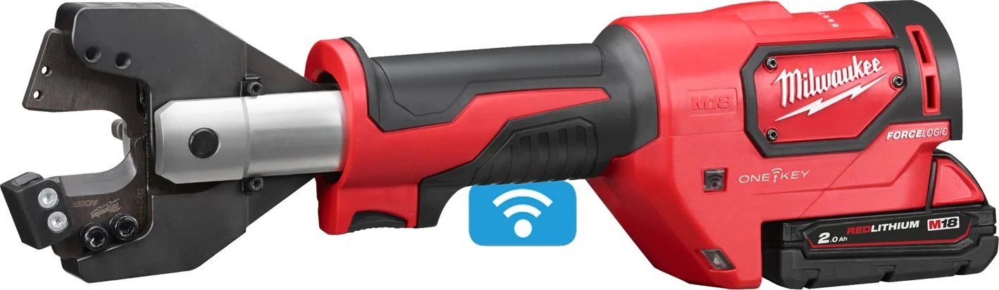 Milwaukee M18 ONEHCC-201C ACSR SET FORCE LOGIC™ Accu hydraulische kabelkniptang 18V 2.0Ah in koffer