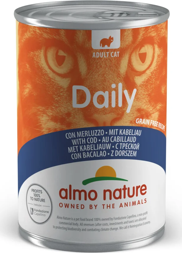 Almo Nature Daily Menu Kattenvoer Nat Kabeljauw 400 gr