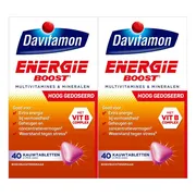 2x Davitamon Energie Boost Bosvruchten 40 kauwtabletten