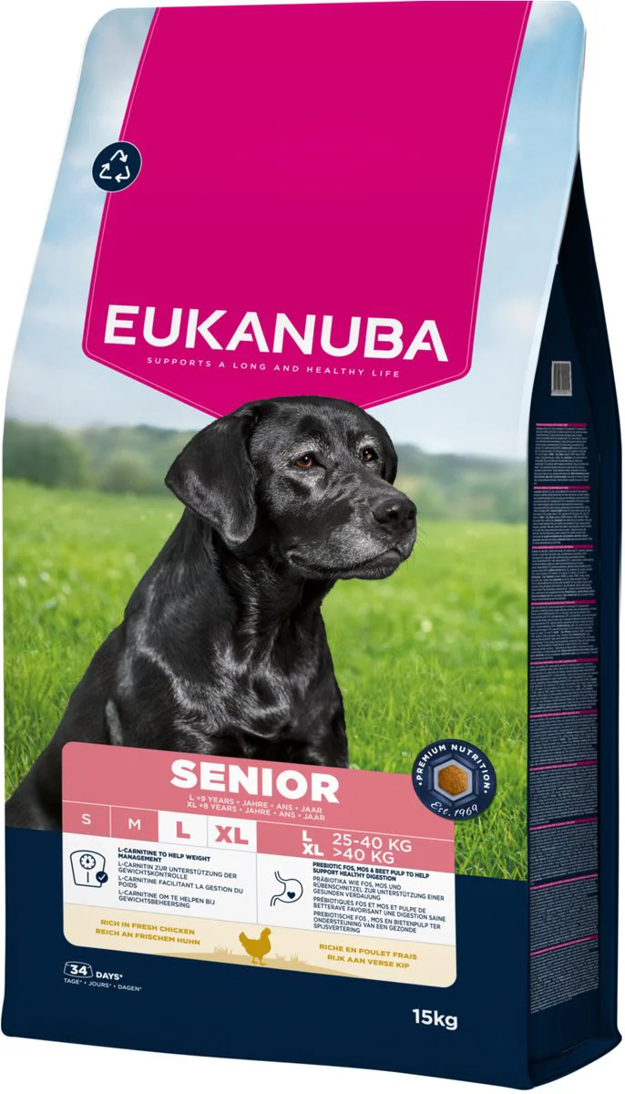 Eukanuba Hondenvoer Droog Life Care Dog Senior Large Kip 15 kg