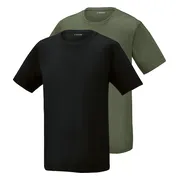 PARKSIDE Set van 2 heren T-shirts (Zwart/groen, S)