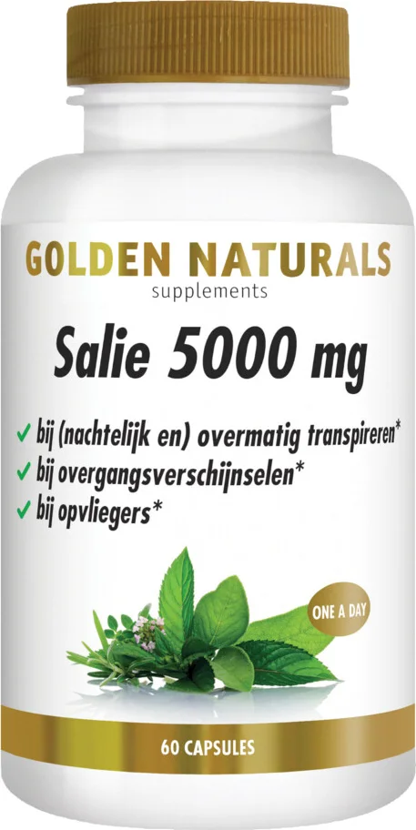 2x Golden Naturals Salie 5000mg 60 vegacapsules