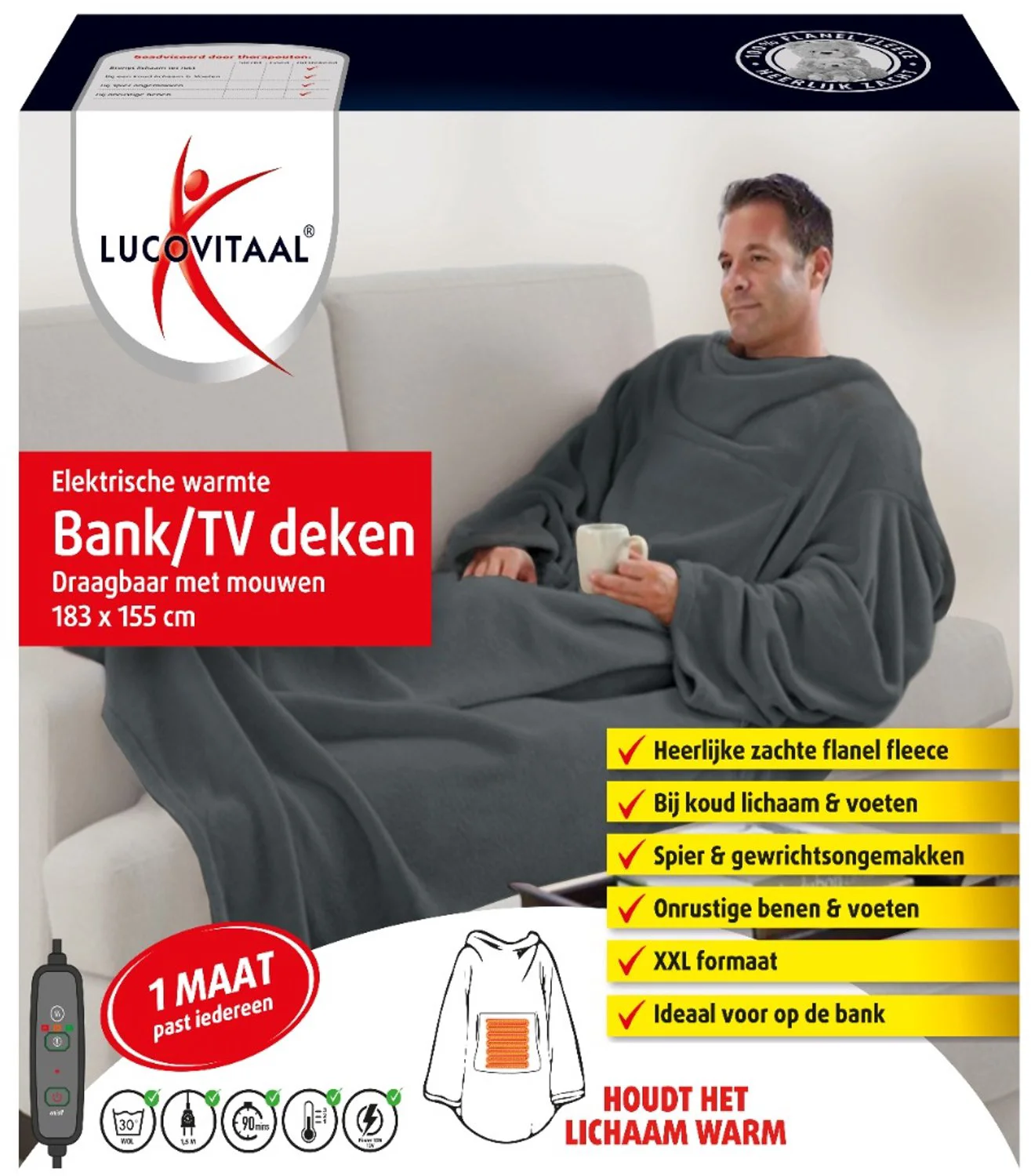 Lucovitaal Elektrische Warmte Bank / TV Deken