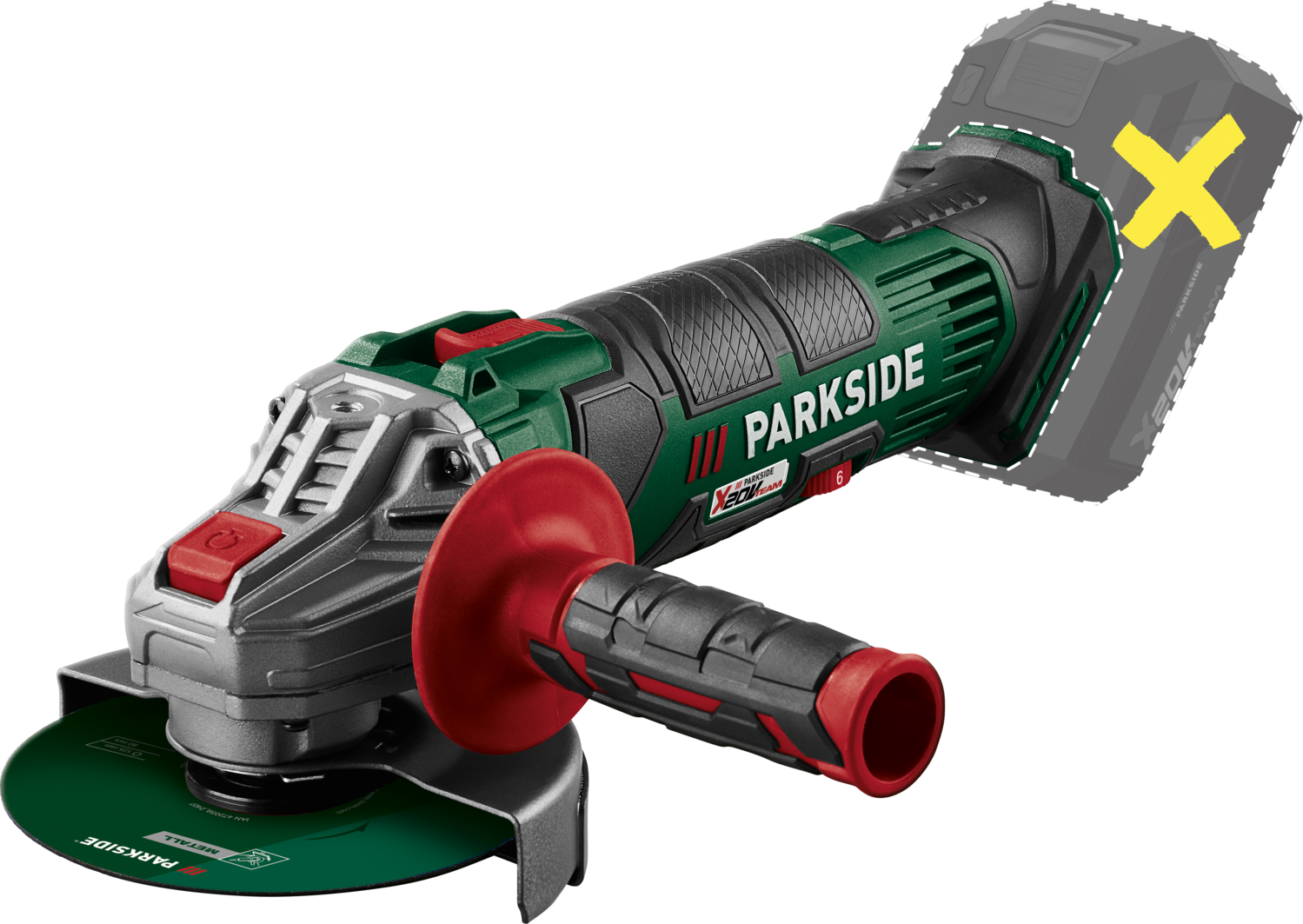 PARKSIDE Accu-haakse slijper 20 V, 125 mm, zonder accu en lader