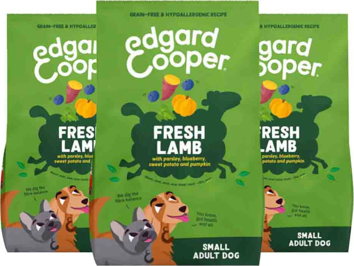 3x Edgard & Cooper Hondenvoer Droog Adult Small Lam 3 kg