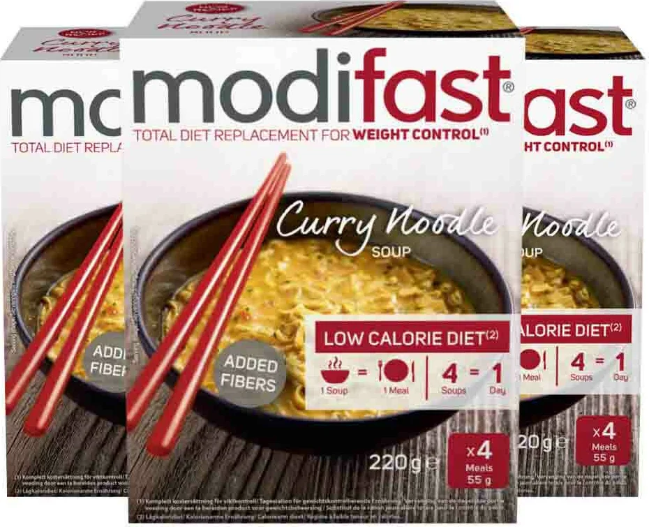 3x Modifast Weight Control Soep Curry Noodle 220 gr