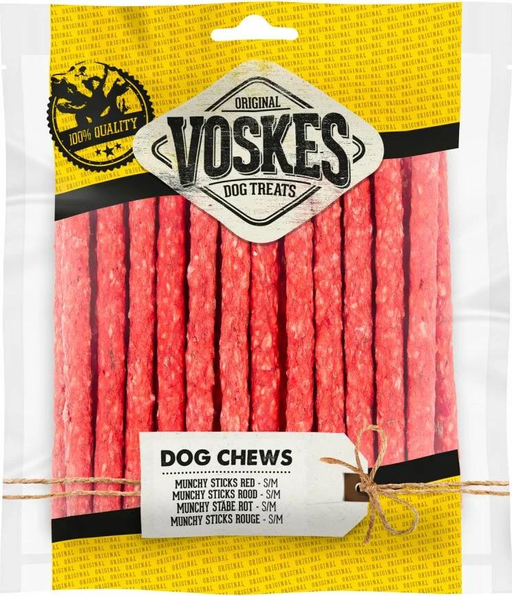 Voskes Munchy Sticks Rood 25 stuks