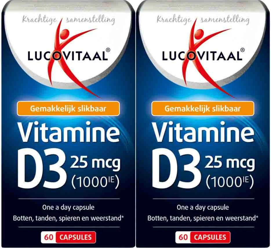 2x Lucovitaal Vitamine D3 25mcg 60 capsules
