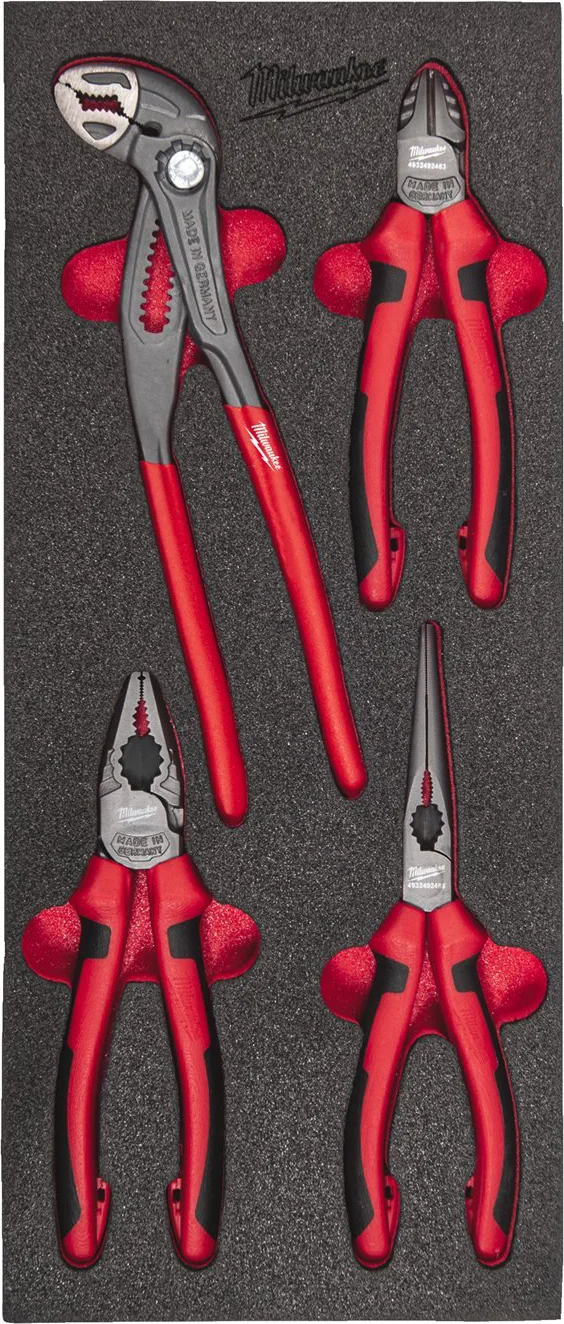 Milwaukee TOOLGUARD™ Foam inlay tangenset 4-delig - 4932493631