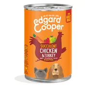 Edgard & Cooper Blik Vers Vlees Hondenvoer Kip - Kalkoen 400 gr