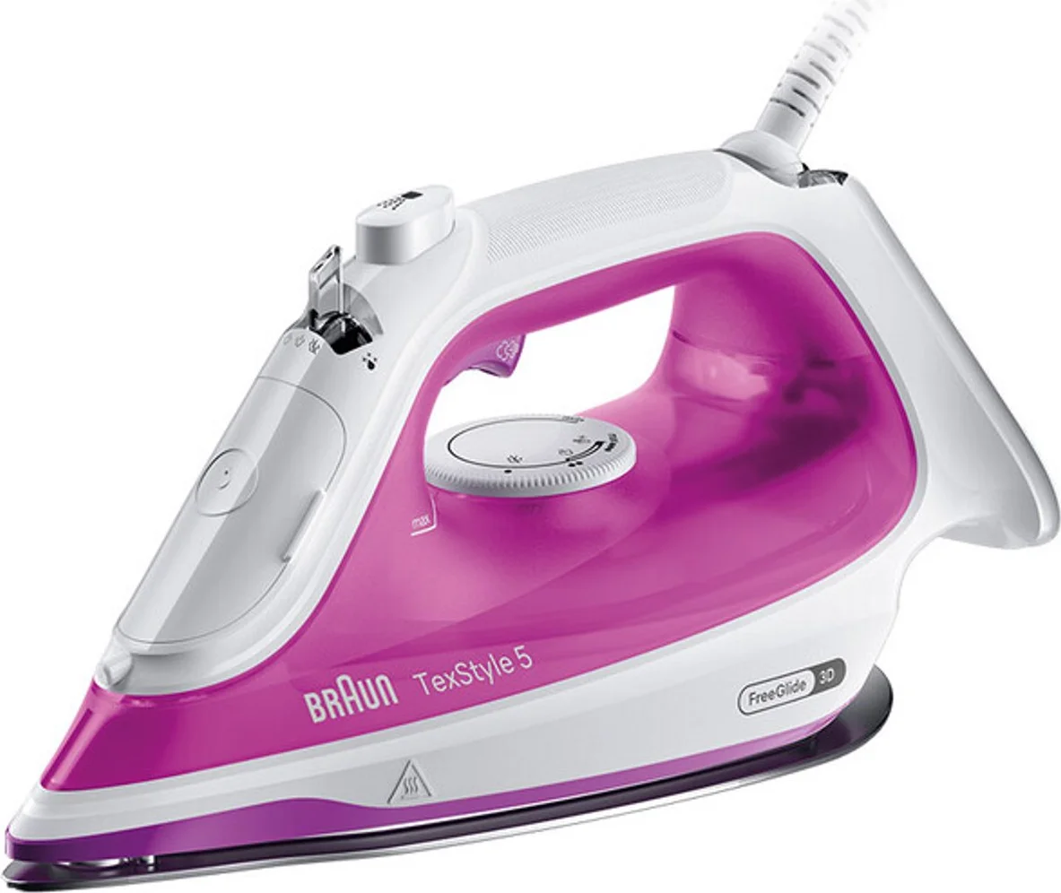 Braun TexStyle 5 SI5225PU - Stoomstrijkijzer - Glijdt Moeiteloos Achteruit - Zelfreinigend - Paars