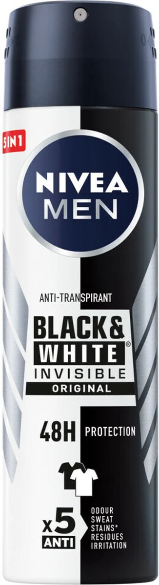 NIVEA Men Deodorant Spray Invisible for Black & White 150 ml