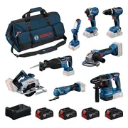 Bosch Professional Accu combiset 8-delig 18V 5.0Ah in tas - 0615V00061