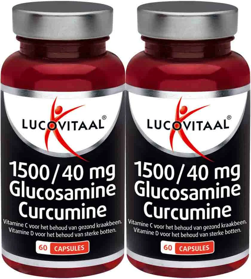 2x Lucovitaal Glucosamine Curcumine 1500/40mg 60 capsules