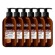 6x L'Oréal Men Expert BarberClub Baard Gezicht & Haar 3-in-1 Wash 200 ml