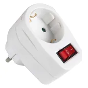Adapterstekker geaarde 1+ schakelaar