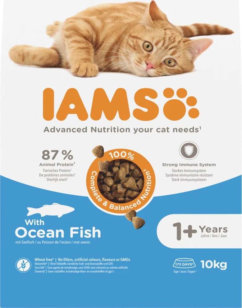 IAMS Kattenvoer Adult Oceaan Vis 10 kg