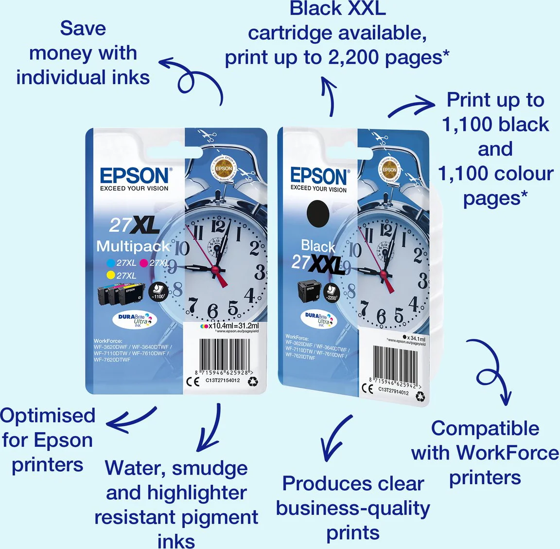 Epson 27XL Cartridge Zwart