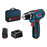 Bosch Professional GSR 12V-15 Accu Schroefboormachine 12V 2.0Ah in Tas - 060186810F