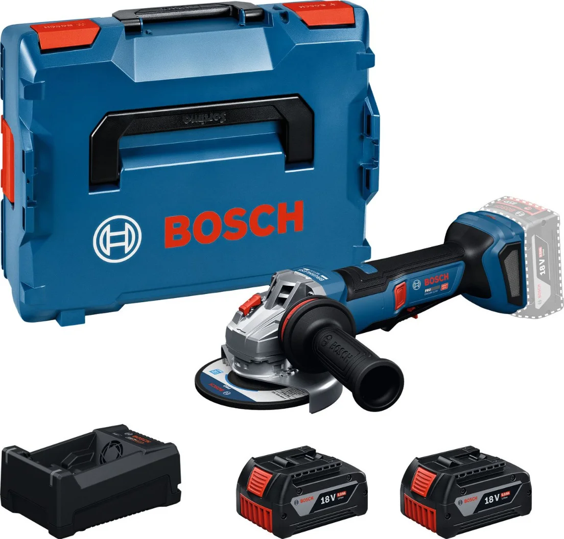 Bosch Professional PRO GWS 18V-11PS Accu haakse slijper 125mm 18V 5.0Ah in L-Boxx - 06019N4302